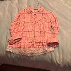 Pink and white shirt
